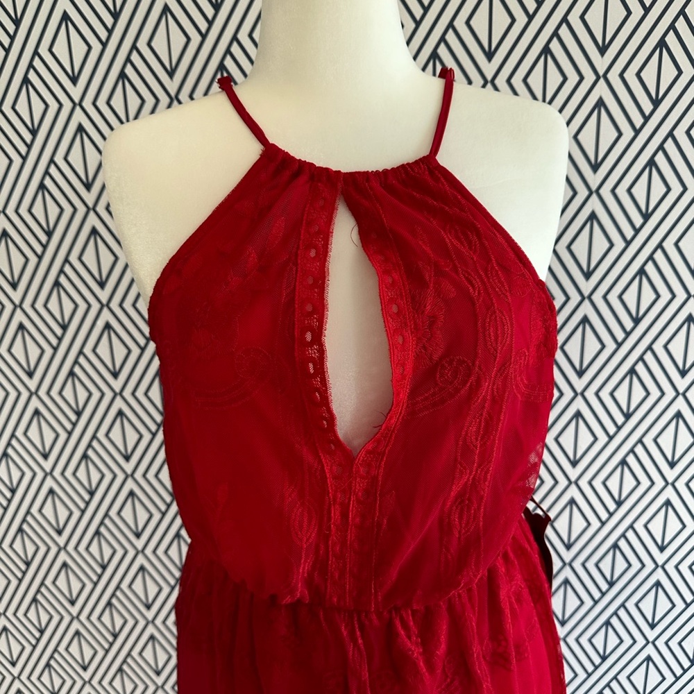 Copper closet Red Lace Dress/shorts